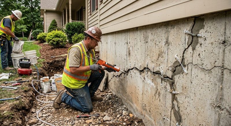 Cracked Foundation Repair in Hazel Park, MI
