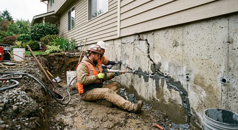 Cracked Foundation Repair in Rochester, MI