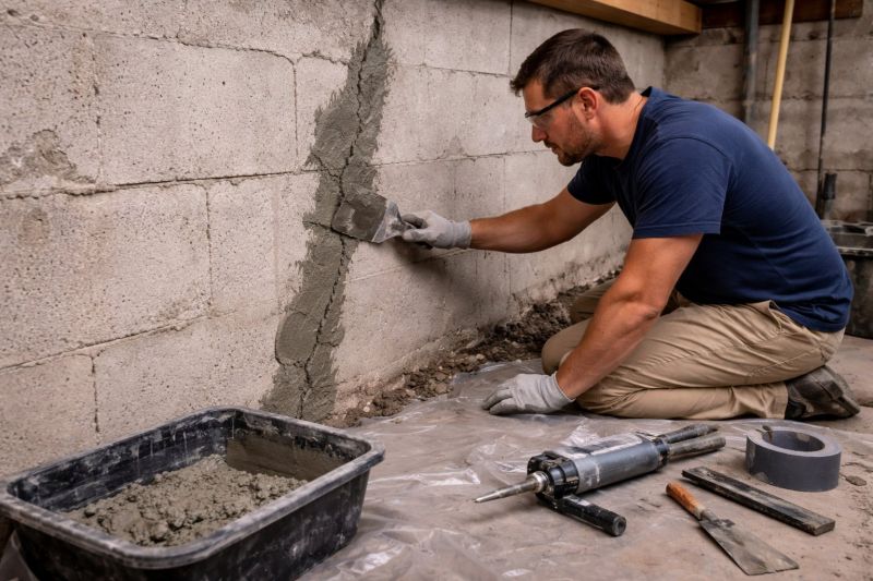 Foundation Crack Repair in Pontiac, MI