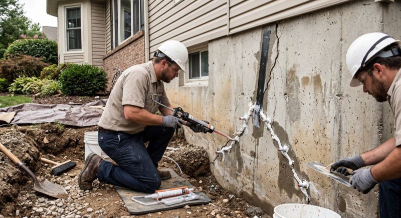 Foundation Crack Sealing in Wayne County, MI
