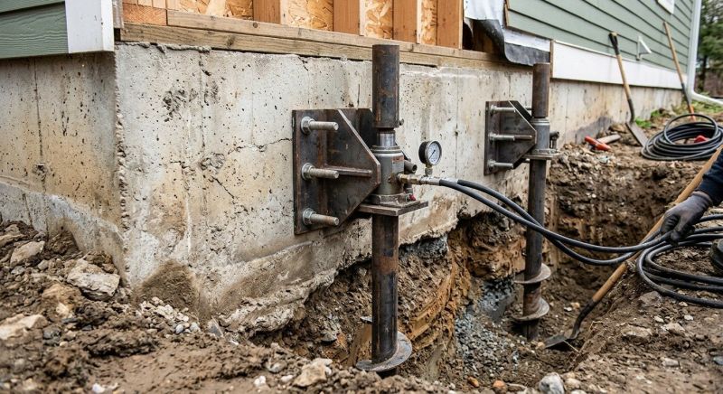 Foundation Pier Leveling in Wayne County, MI