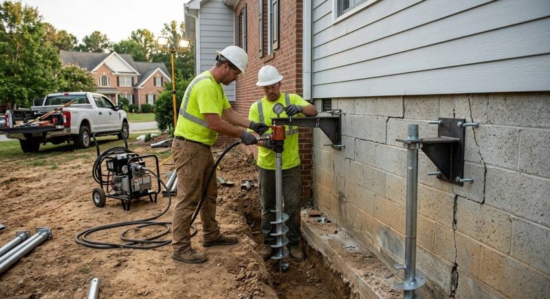 Helical Piers Installation in Wayne County, MI