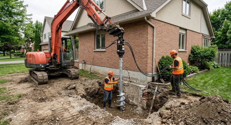 Helical Pile Installation in Wayne County, MI