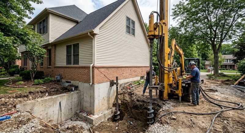 Helical Pile Installation in Wayne County, MI