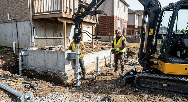 Helical Pile Installation in Wayne County, MI