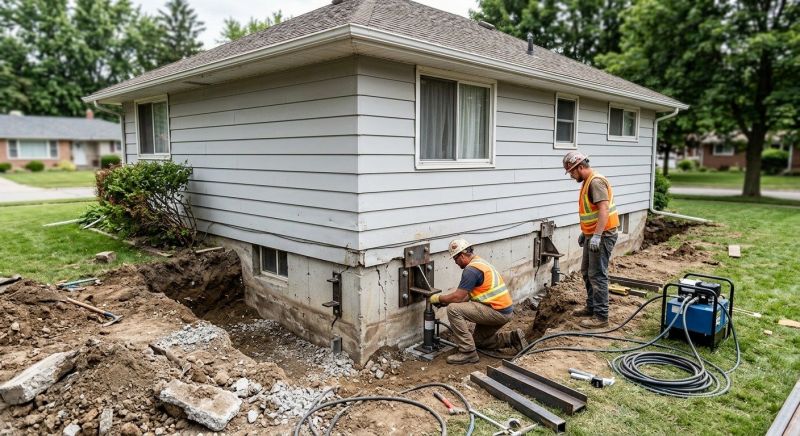 House Foundation Repair in Bloomfield Hills, MI