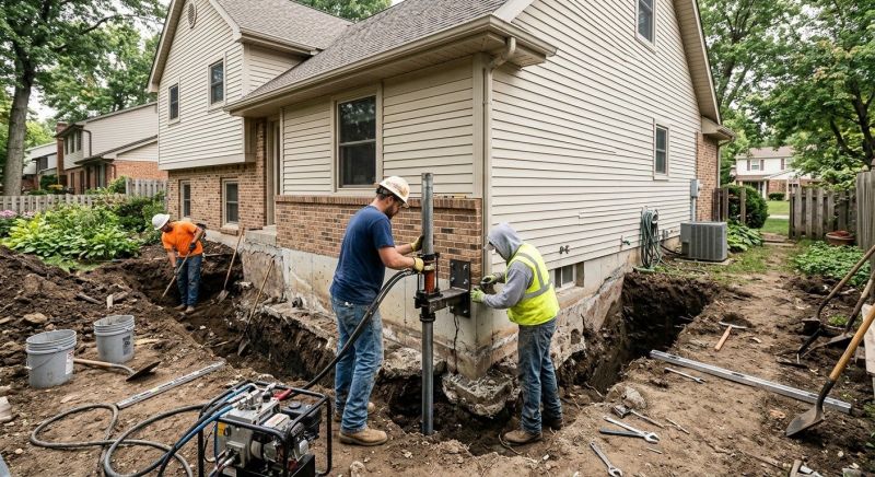 House Foundation Repair in Huntington Woods, MI