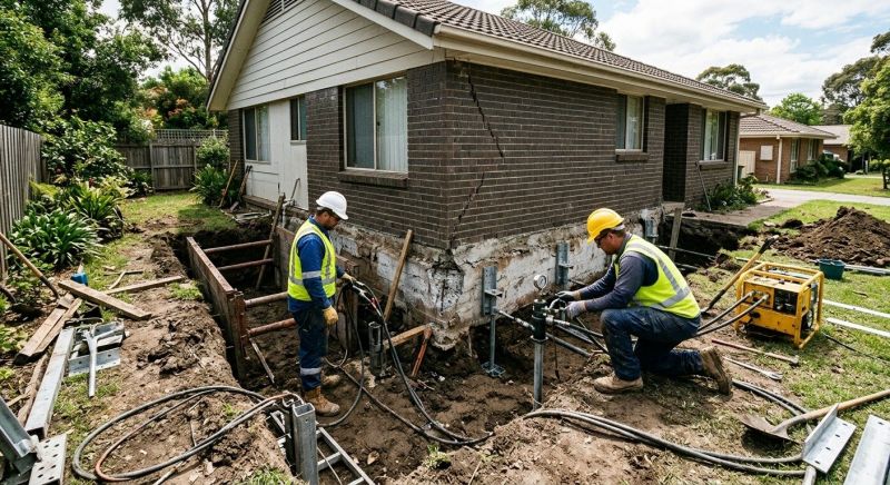 House Foundation Repair in New Baltimore, MI