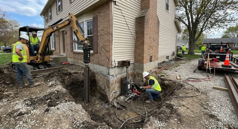 Sinking Foundation Repair in Berkley, MI