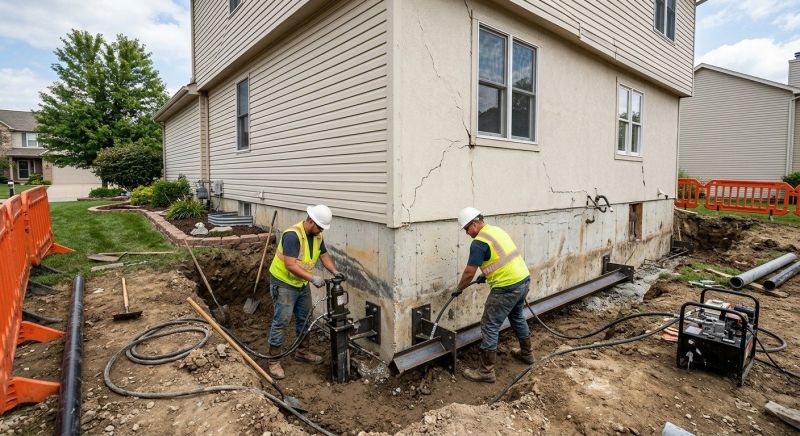 Sinking Foundation Repair in Keego Harbor, MI
